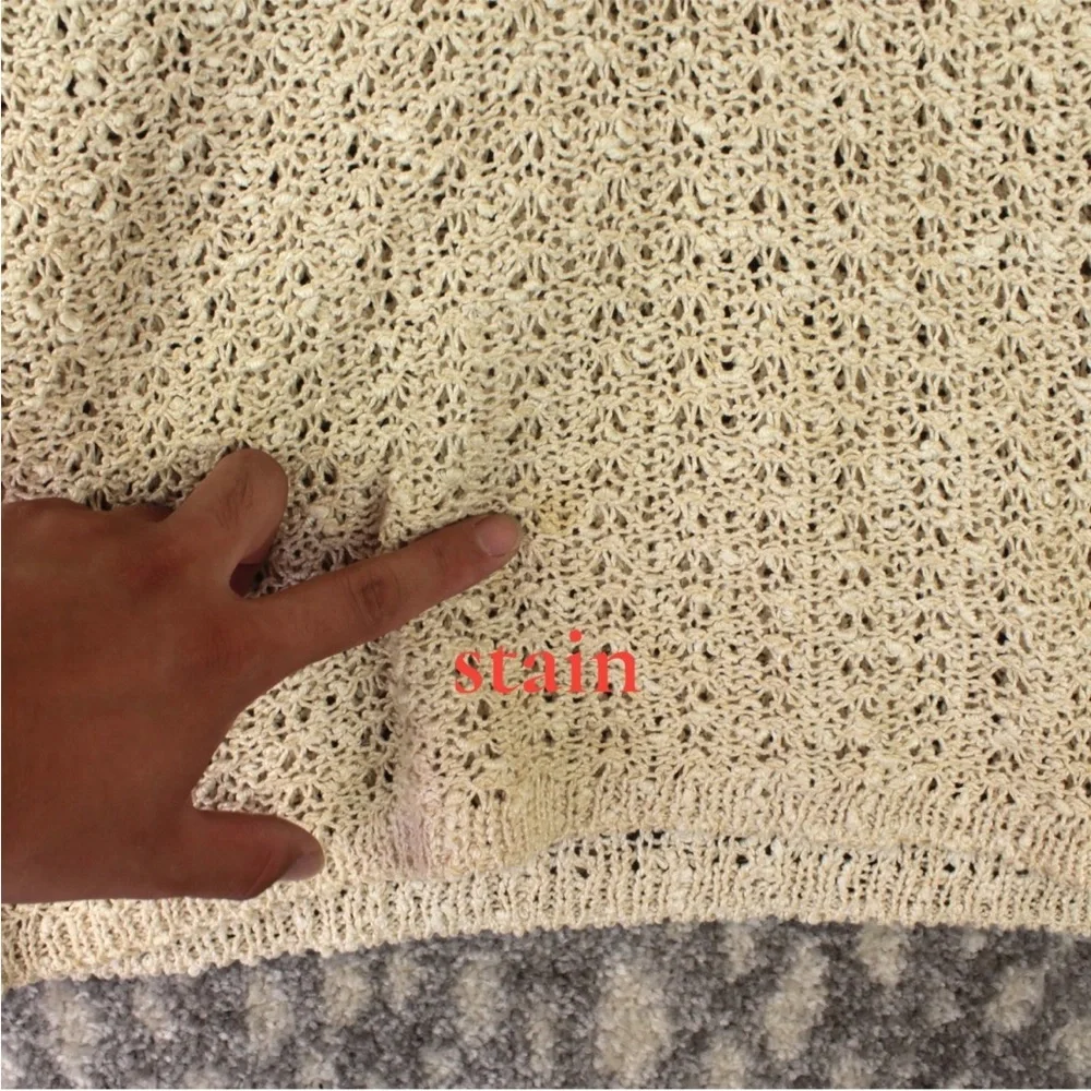 Vtg Pallas Original Hand Loomed Irish Linen Sweater Cottagecore Boho M V Neck